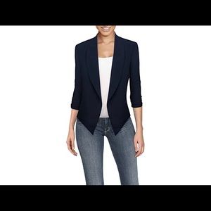 Womens Casual Work Office Open Front Blazer Jacket